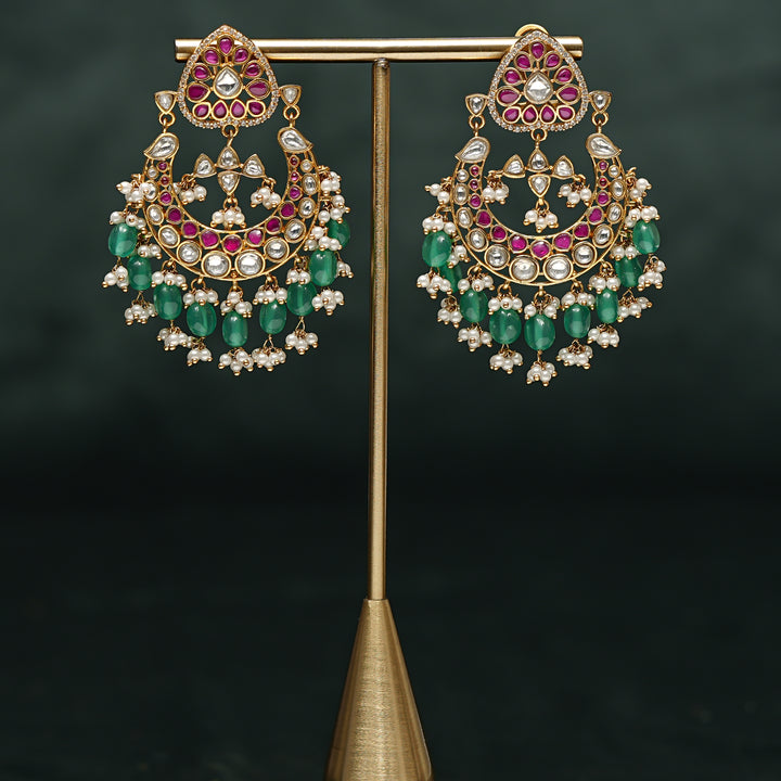 Kundan Chandbali Earrings