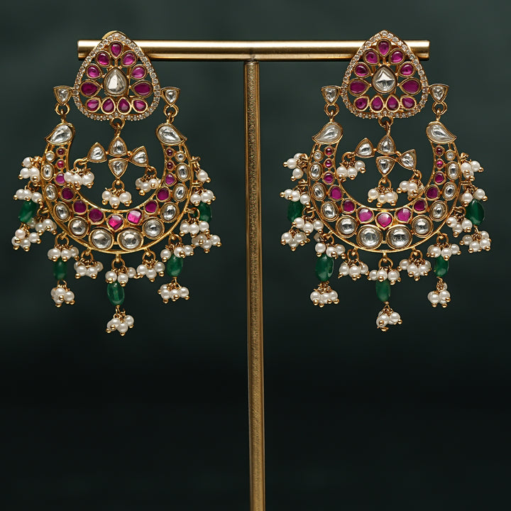 Kundan Chandbali Earrings