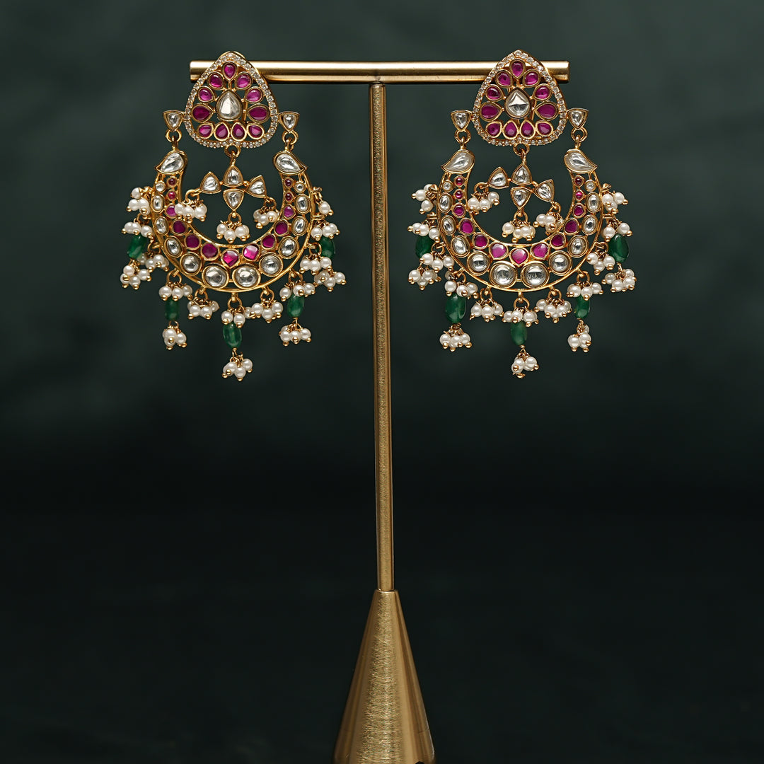 Kundan Chandbali Earrings