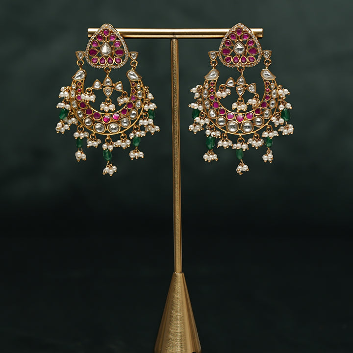 Kundan Chandbali Earrings
