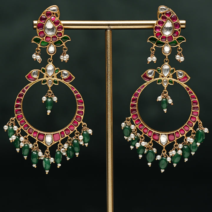 Kundan Chandbali Earrings