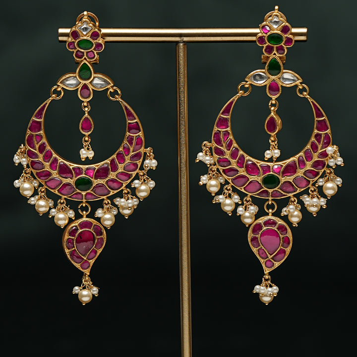 Kundan Chandbali Earrings