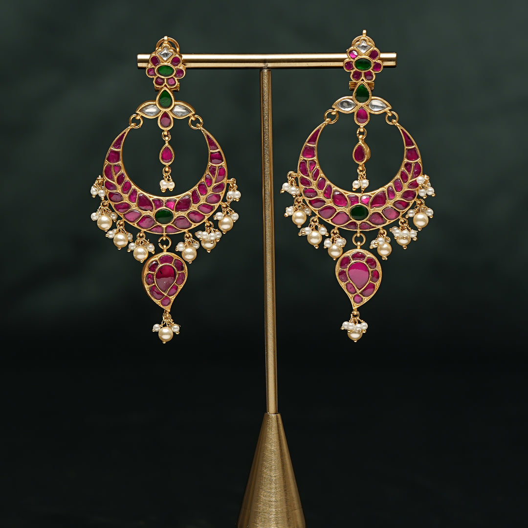 Kundan Chandbali Earrings