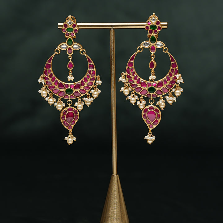 Kundan Chandbali Earrings