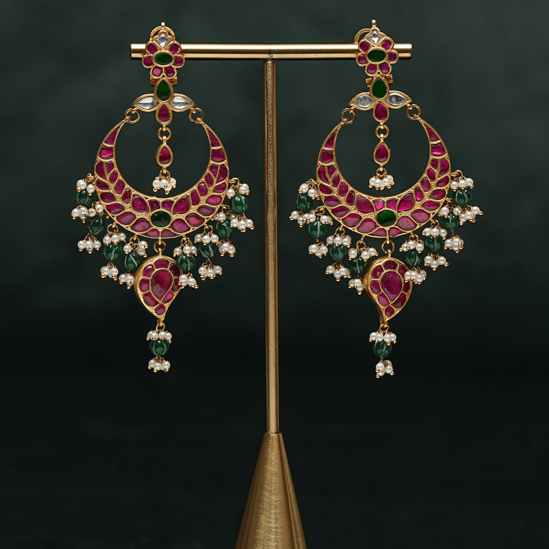 Kundan Chandbali Earrings