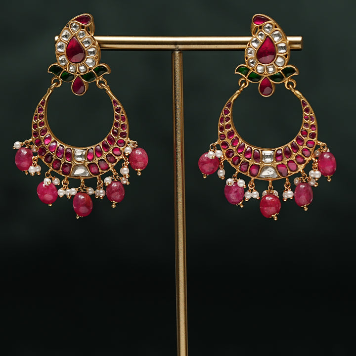 Kundan Chandbali Earrings
