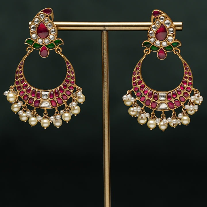 Kundan Chandbali Earrings
