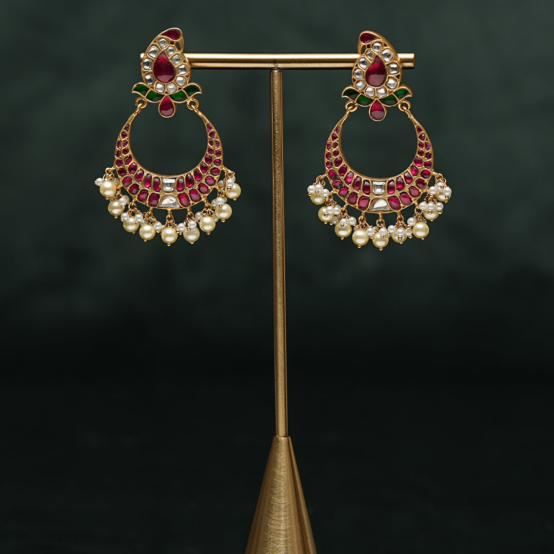 Kundan Chandbali Earrings