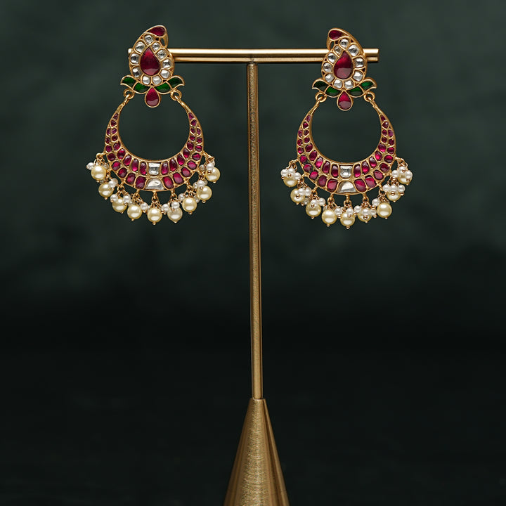 Kundan Chandbali Earrings