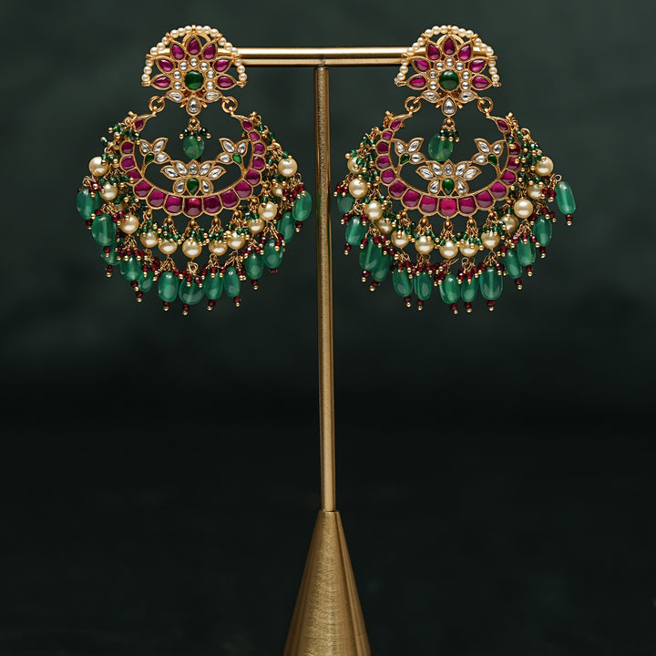 Kundan Chandbali Earrings