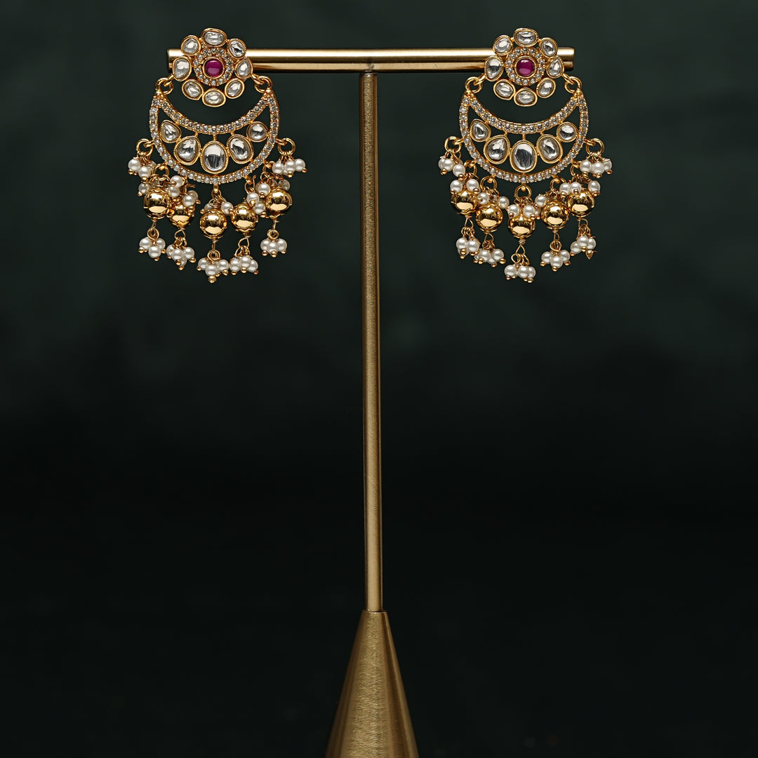 Kundan Chandbali Earrings