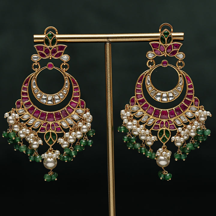 Kundan Chandbali Earrings
