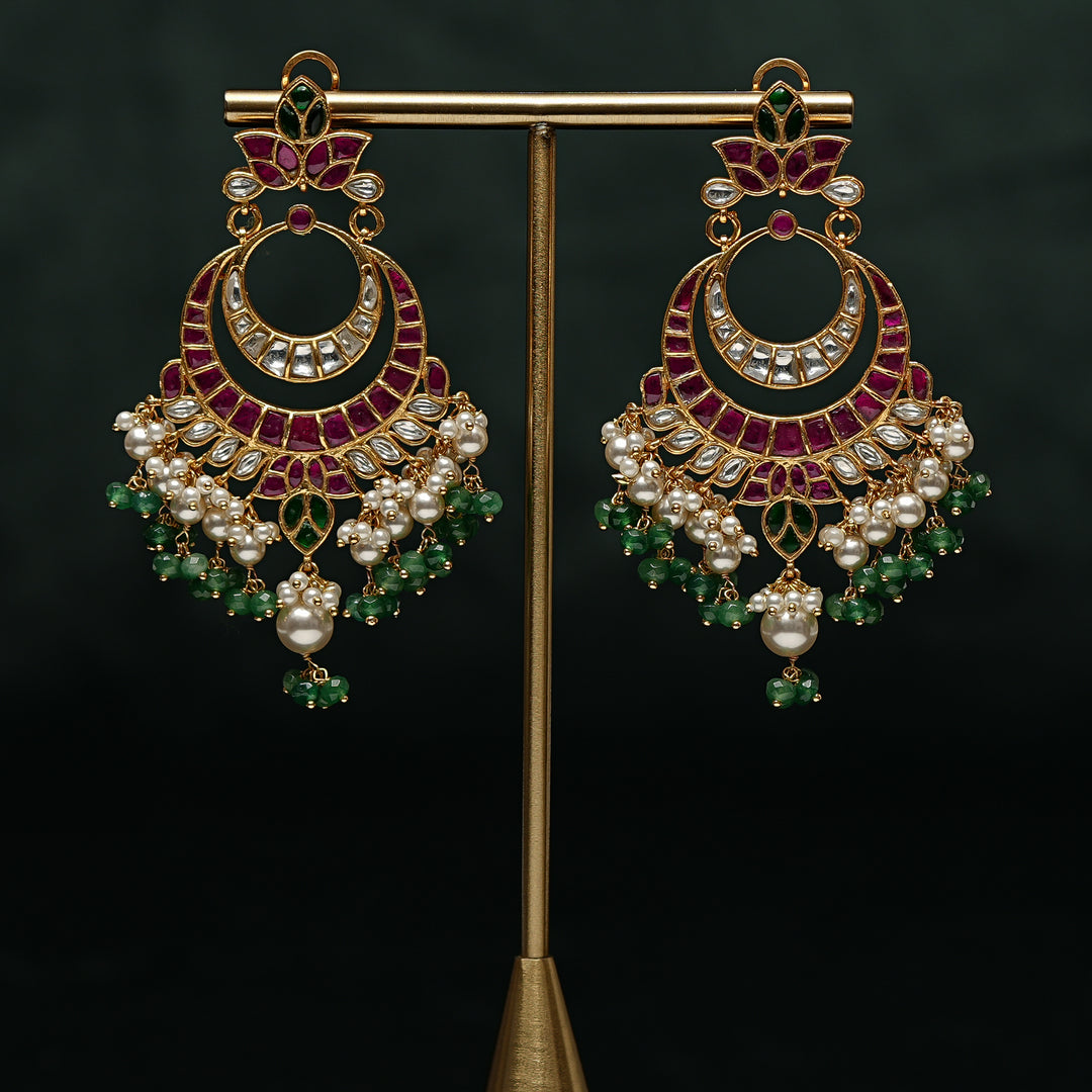 Kundan Chandbali Earrings