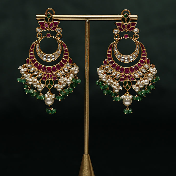 Kundan Chandbali Earrings