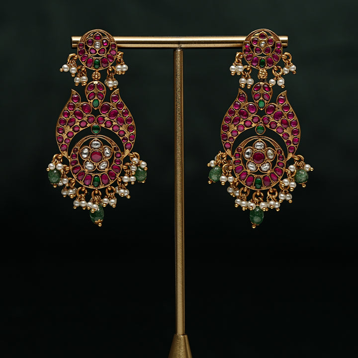 Kundan Chandbali Earrings
