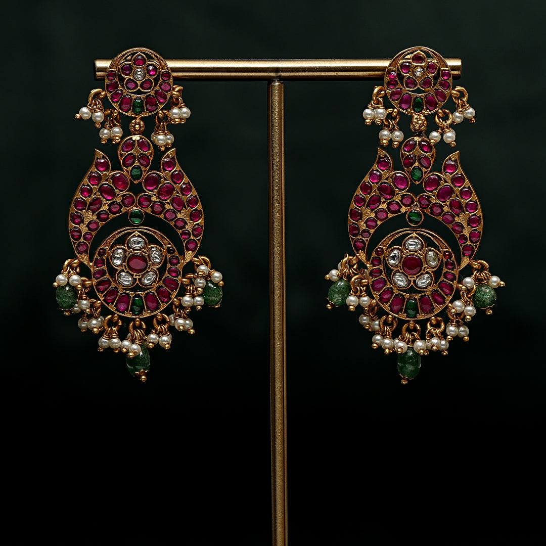 Kundan Chandbali Earrings