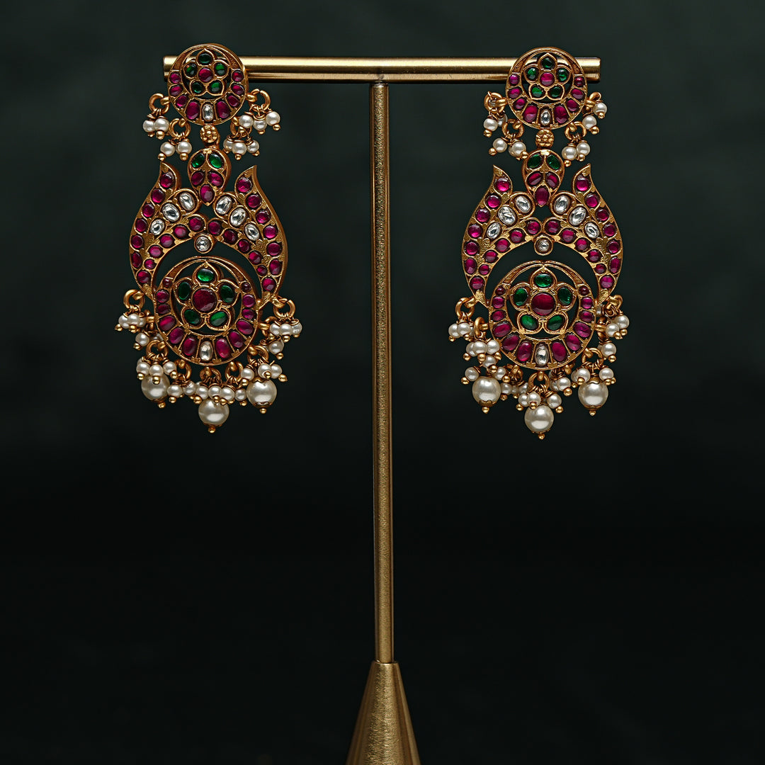 Kundan Chandbali Earrings