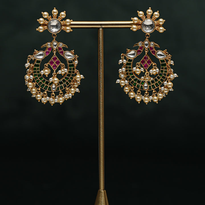 Kundan Chandbali Earrings