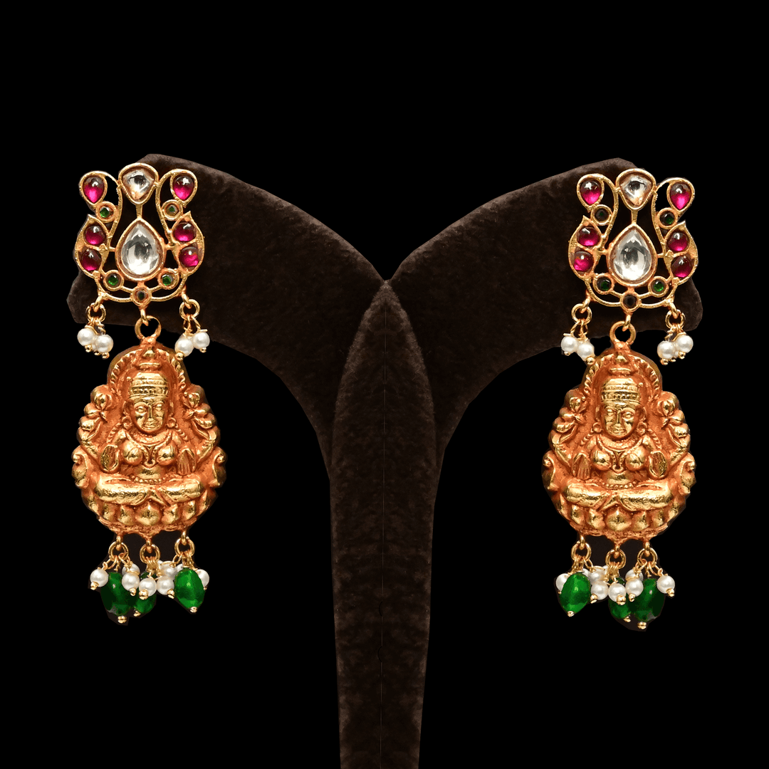 Jadau Kundan Real Kemp Nakshi Necklace