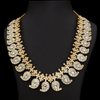 Jadau Kundan Real Kemp Mango Necklace Set