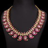 Jadau Kundan Real Kemp Mango Necklace Set