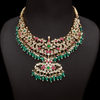 Jadau Kundan Real Kemp Nakshi Necklace