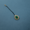 CZ Gold Finish Threaded Emerald Maang Tikka